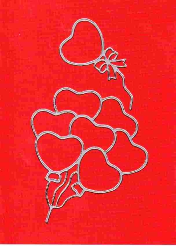 Sticker - Luftballons - silber - 1112