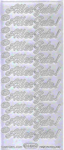 Sticker - Alles Gute - silber - 4404