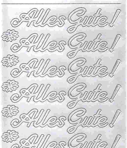 Sticker - Alles Gute - silber - 4404