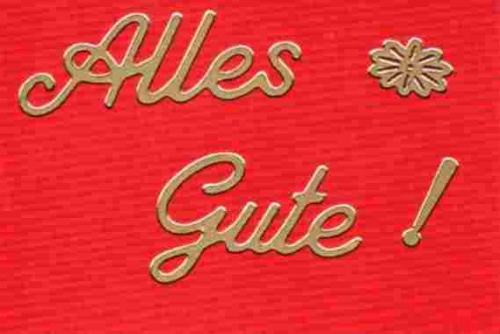 Sticker - Alles Gute - gold - 4404