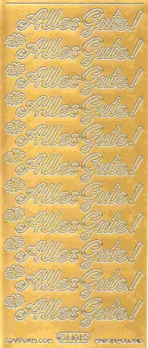 Sticker - Alles Gute - gold - 4404
