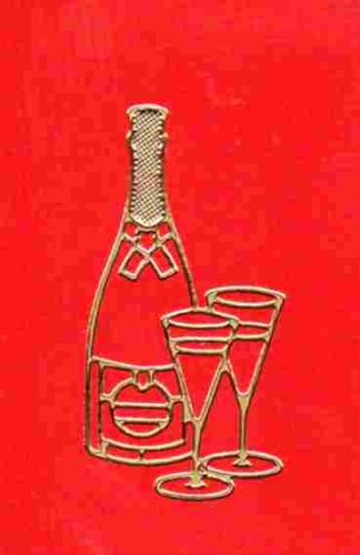 Sticker - Sekt - gold - 1068