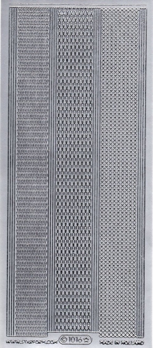 Sticker - Rnder / Linien - silber - 1016