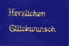 Sticker - Holografisch - Herzlichen Glckwunsch - gold - 432