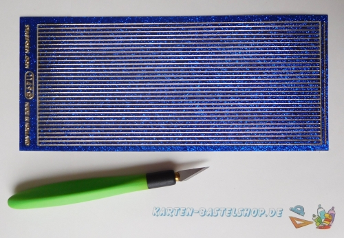 Glitter-Sticker - Rand - blau - 1149