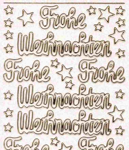 Transparent-Glitter-Sticker-Frohe Weihnachten - gold - 466