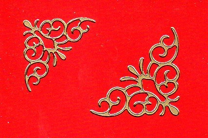 Sticker - Ecken - gold - 1018