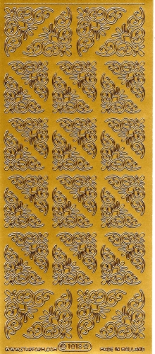 Sticker - Ecken - gold - 1018