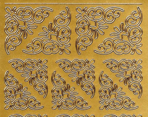 Sticker - Ecken - gold - 1018