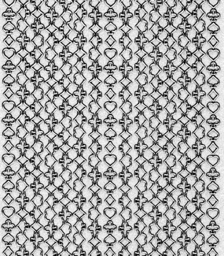 Transparent-Glitter-Sticker-Rand Spielkartenmotive - gold - 1207