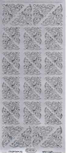 Sticker - Ecken - silber - 1018
