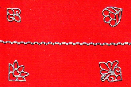 Sticker - Rand und Ecken 3 - silber - 1033