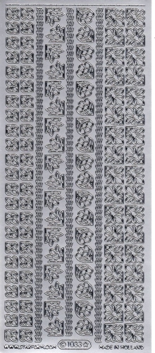 Sticker - Rand und Ecken 3 - silber - 1033