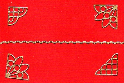 Sticker - Rand und Ecken 5 - gold - 1034