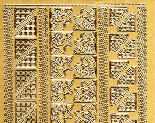 Sticker - Rand und Ecken 5 - gold - 1034