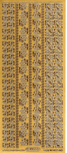 Sticker - Rand und Ecken 3 - gold - 1033