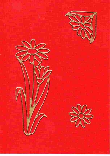 Sticker - Blumen - gold - 1031