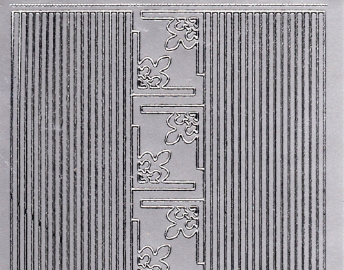 Sticker - Rand und Ecken 2 - silber - 7004