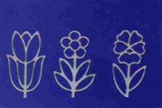 Sticker - Blumen - silber - 1133