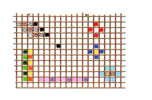 Mosaik-Sticker - Ganze Platte - 1038 - blau