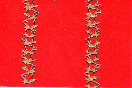 Sticker - Rnder Tassenstapel - gold - 1200