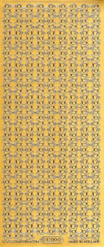 Sticker - Rnder Tassenstapel - gold - 1200