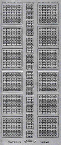 Mosaik-Sticker - Quadrate - 1078 - silber