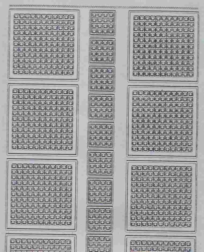 Mosaik-Sticker - Quadrate - 1078 - silber
