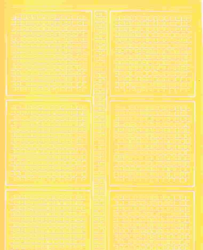 Mosaik-Sticker - Quadrate & Rand - 1081 - gelb