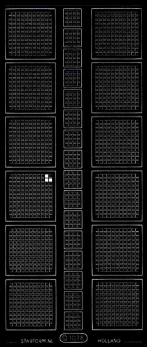 Mosaik-Sticker - Quadrate - 1078 - schwarz