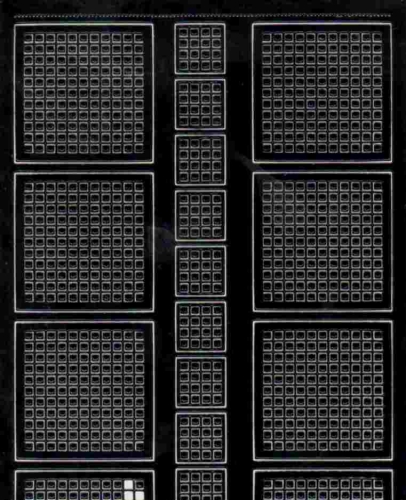 Mosaik-Sticker - Quadrate - 1078 - schwarz