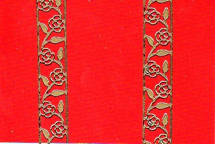 Sticker - Rosenkante - gold - 1261