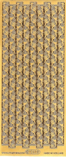 Sticker - Rosenkante - gold - 1261