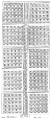 Mosaik-Sticker - Quadrate & Rand - 1081 - wei