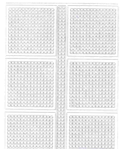 Mosaik-Sticker - Quadrate & Rand - 1081 - wei