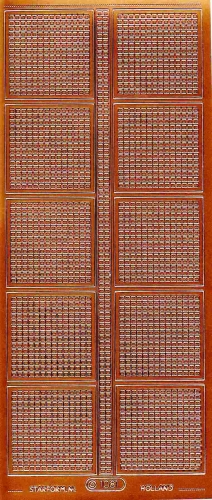 Mosaik-Sticker - Quadrate & Rand - 1081 - bronze