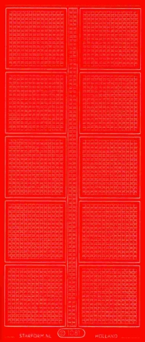 Mosaik-Sticker - Quadrate & Rand - 1081 - rot