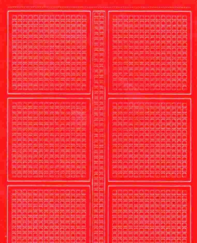 Mosaik-Sticker - Quadrate & Rand - 1081 - rot
