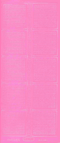 Mosaik-Sticker - Quadrate & Rand - 1081 - rosa