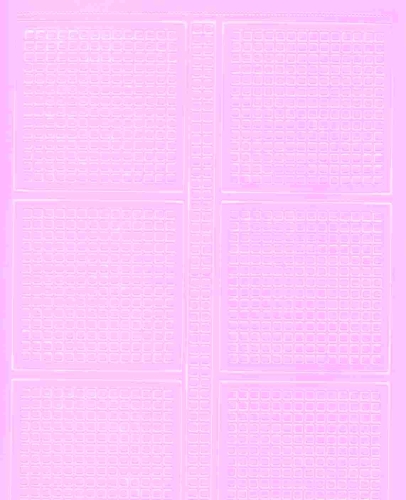 Mosaik-Sticker - Quadrate & Rand - 1081 - rosa