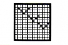 Mosaik-Sticker - Quadrate & Rand - 1081 - schwarz