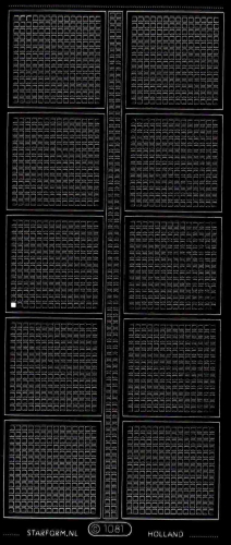 Mosaik-Sticker - Quadrate & Rand - 1081 - schwarz