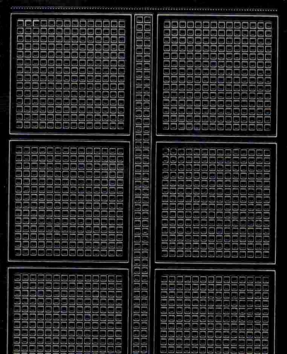 Mosaik-Sticker - Quadrate & Rand - 1081 - schwarz