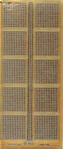 Mosaik-Sticker - Quadrate & Rand - 1081 - gold