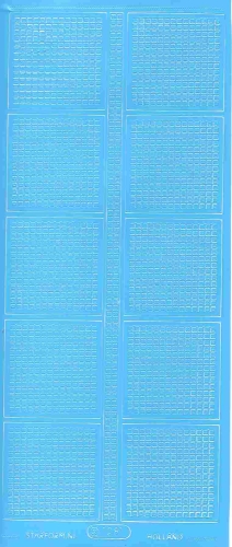 Mosaik-Sticker - Quadrate & Rand - 1081 - hellblau