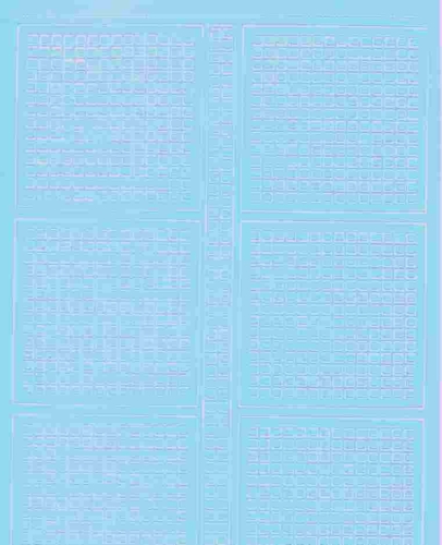 Mosaik-Sticker - Quadrate & Rand - 1081 - hellblau