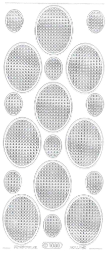 Mosaik-Sticker - Ovale (Eier) - 1080 - wei