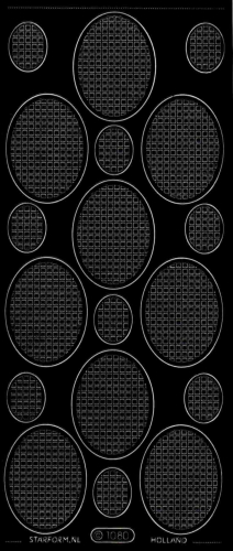 Mosaik-Sticker - Ovale (Eier) - 1080 - schwarz