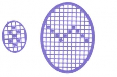 Mosaik-Sticker - Ovale (Eier) - 1080 - violett