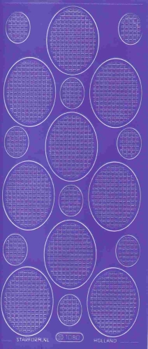 Mosaik-Sticker - Ovale (Eier) - 1080 - violett